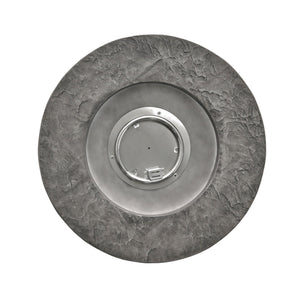 Transitional Outdoor 32" Round Propane Fire Pit Table, Lightweight Concrete Construction - Stone Gray