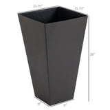 Outsunny Set of 3 Tall Planters with Drainage Hole