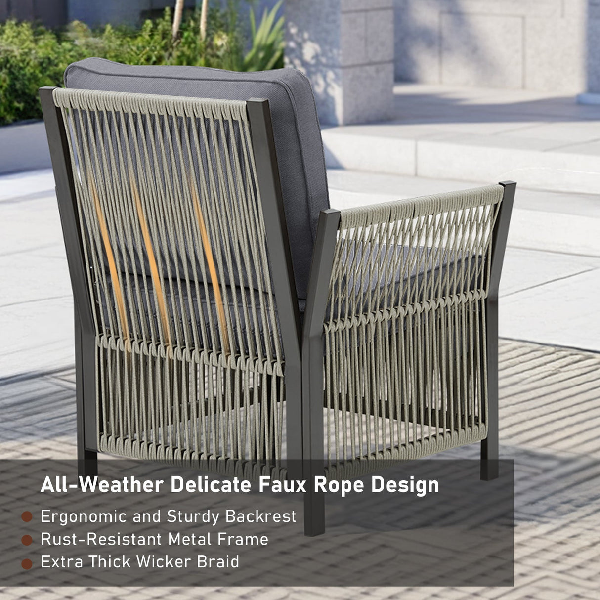 Outdoor Patio Arm Chairs Set of 2
