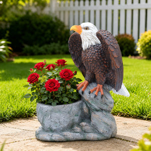 Standing Eagle Statue Garden Planter