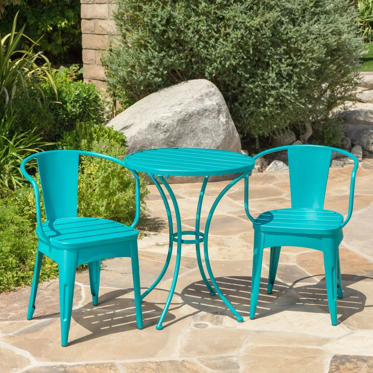 Colmar - 3 Piece Metal Outdoor Set