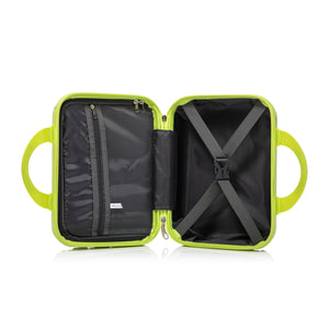 2-Piece Polycarbonate Spinner Wheel Luggage Set with Lock - Green & Yellow