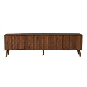 TV Stand With Soft Closing Hinges And Cable Management - Walnut