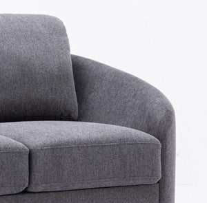 Yuina Linen Loveseat - Gray
