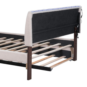 Upholstered Platform Bed With Trundle