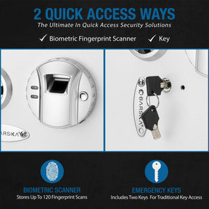 Biometric Wall Safe - White