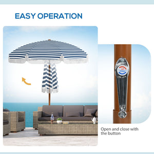 Outsunny 7 x 7 ft Outdoor Patio Umbrella with Tilt and Vent