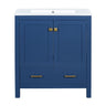 Bathroom Vanity With Single Sink, Combo Cabinet Undermount Sink, Bathroom Storage Cabinet With Two Doors And A Drawer, Soft Closing, Multifunctional Storage, Solid Wood Frame
