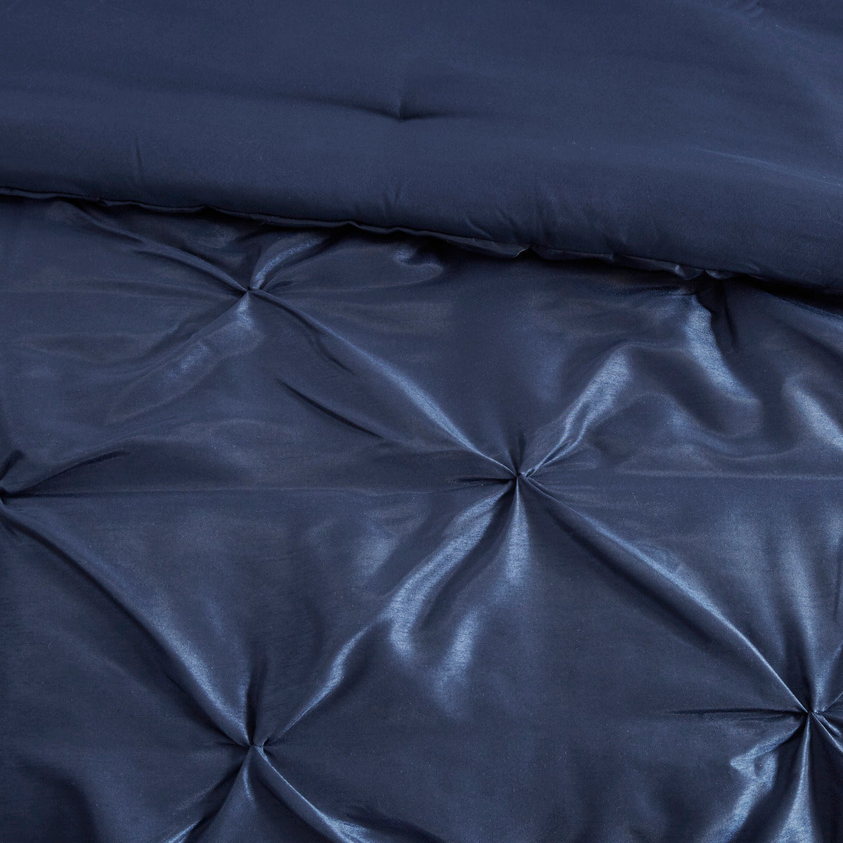 7 Piece Tufted Comforter Set Navy King