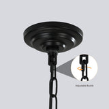 18' Modern 8-Light Black Geometric Pendant Chandelier