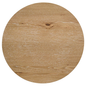 Kessler 3-piece Round Sculptural Wood Coffee Table Set Light Oak
