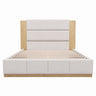 Modern Upholstered Platform Bed With Extended Headboard