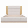 Modern Upholstered Platform Bed With Extended Headboard