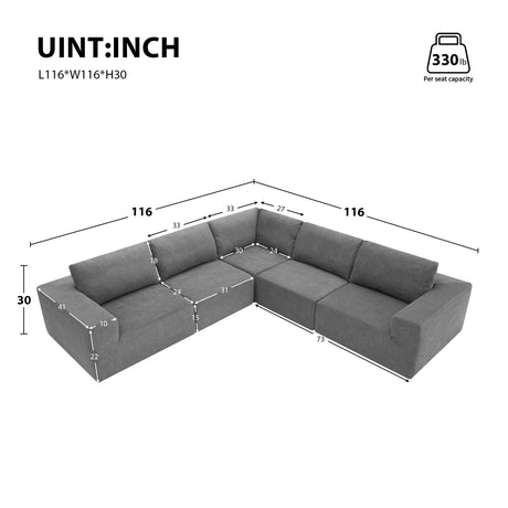 The Caitlyn Plush Modular Terrycloth Sectional
