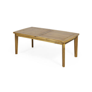 4-Pieces Acacia Wood Patio Furniture Set with Cushions