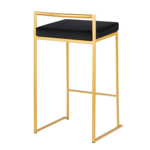 Fuji - Contemporary / Glam Design Counter Stool (Set of 2)