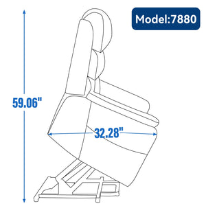 Brown Leatheraire Power Lift Recliner Chair with Dual Motor and Massage - Brown