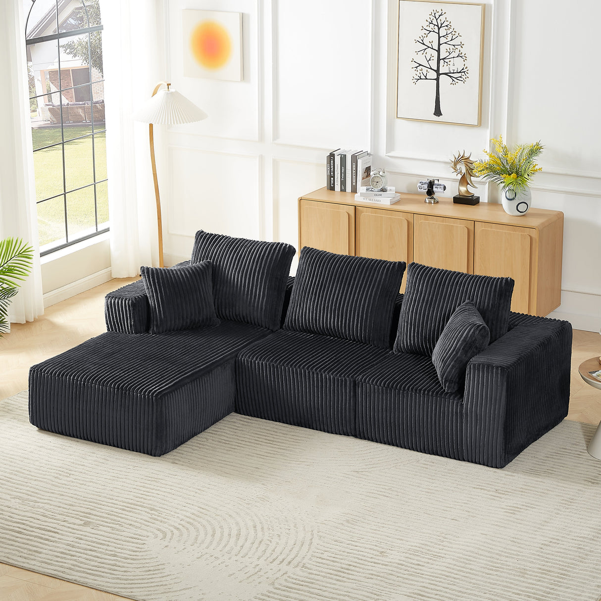 Modular Sectional Sofa - Modern Corduroy Cloud Couch