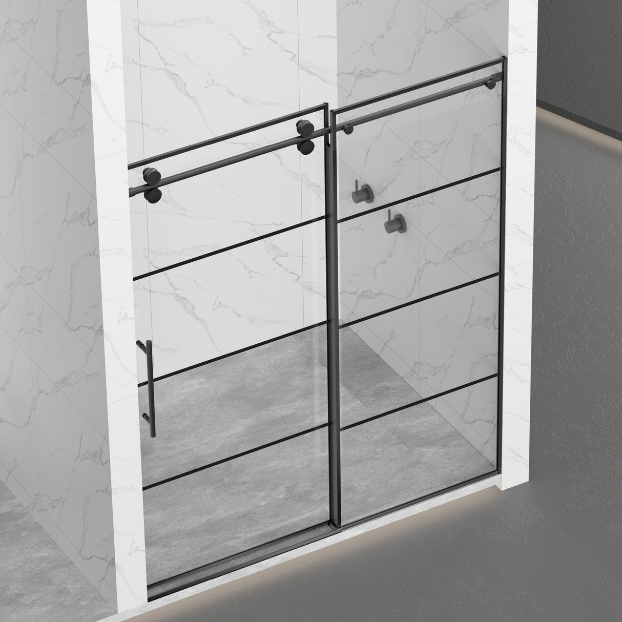 Matte Shower Doors - 56-60" W x 72" H