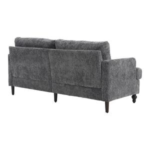 Mid Century Modern Fabric Loveseat Sofa, 2 Seat Upholstered Couch