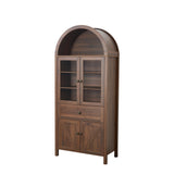 Dome Cabinet,Walnut,made of high-quality materials and antique craftsmanshipwith large storage space