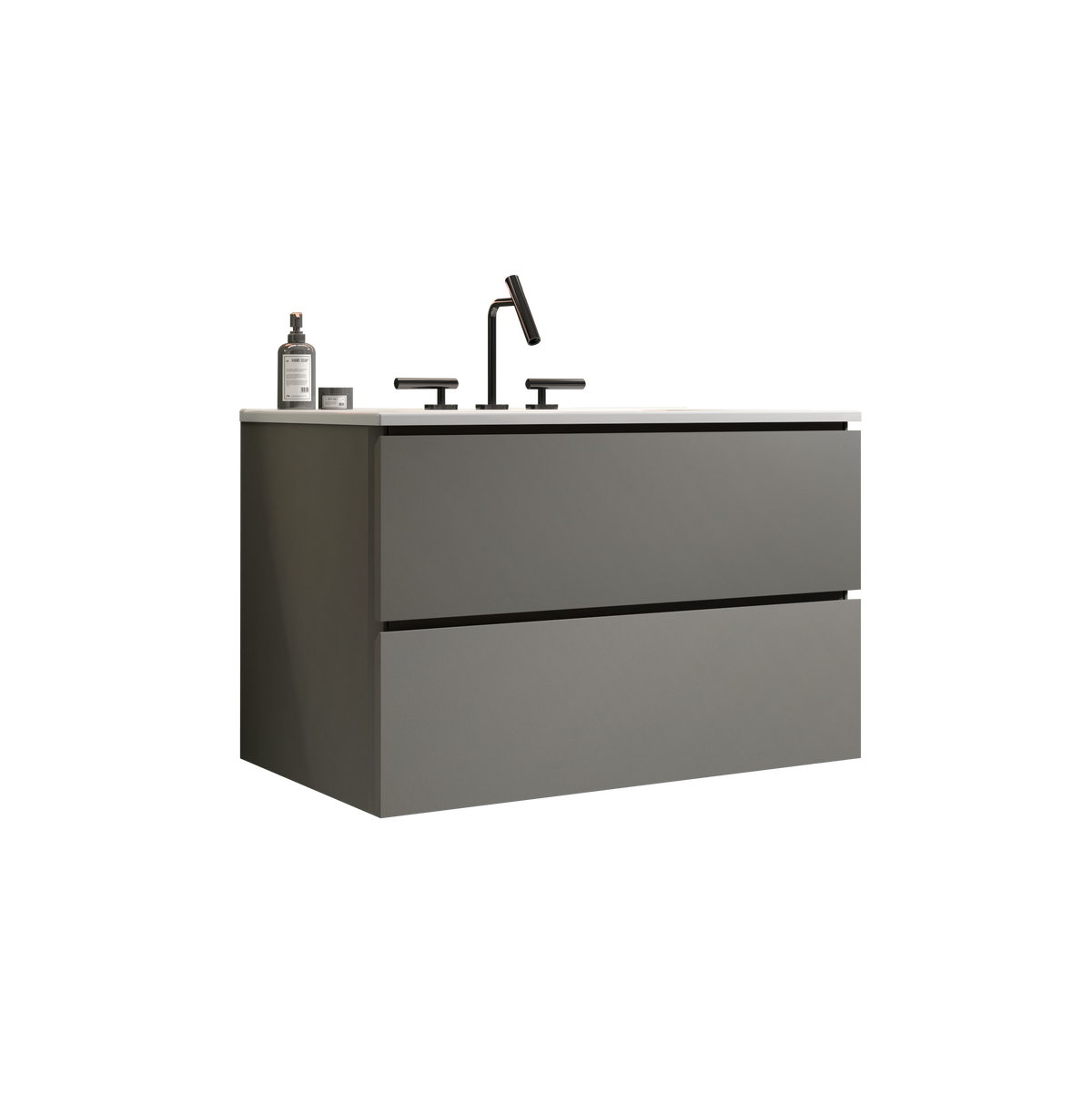 TIA 30" Wall Mount Space Grey Bathroom Vanity