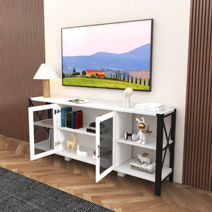 Industrial TV Stand for Living Room and Bedroom