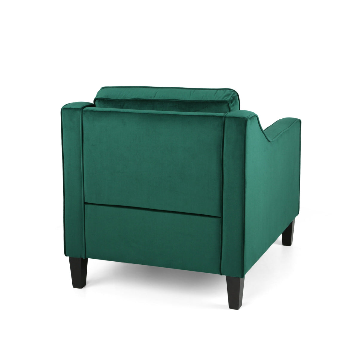 Green Velvet Upholstered Club Chair