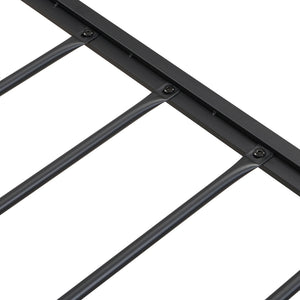Modern Bed Frame With LED Lights, Upholstered Headboard, USB Charging