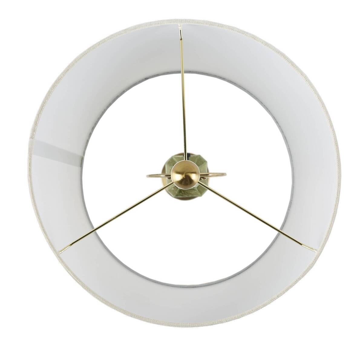 Faceted Green Glass Table Lamp