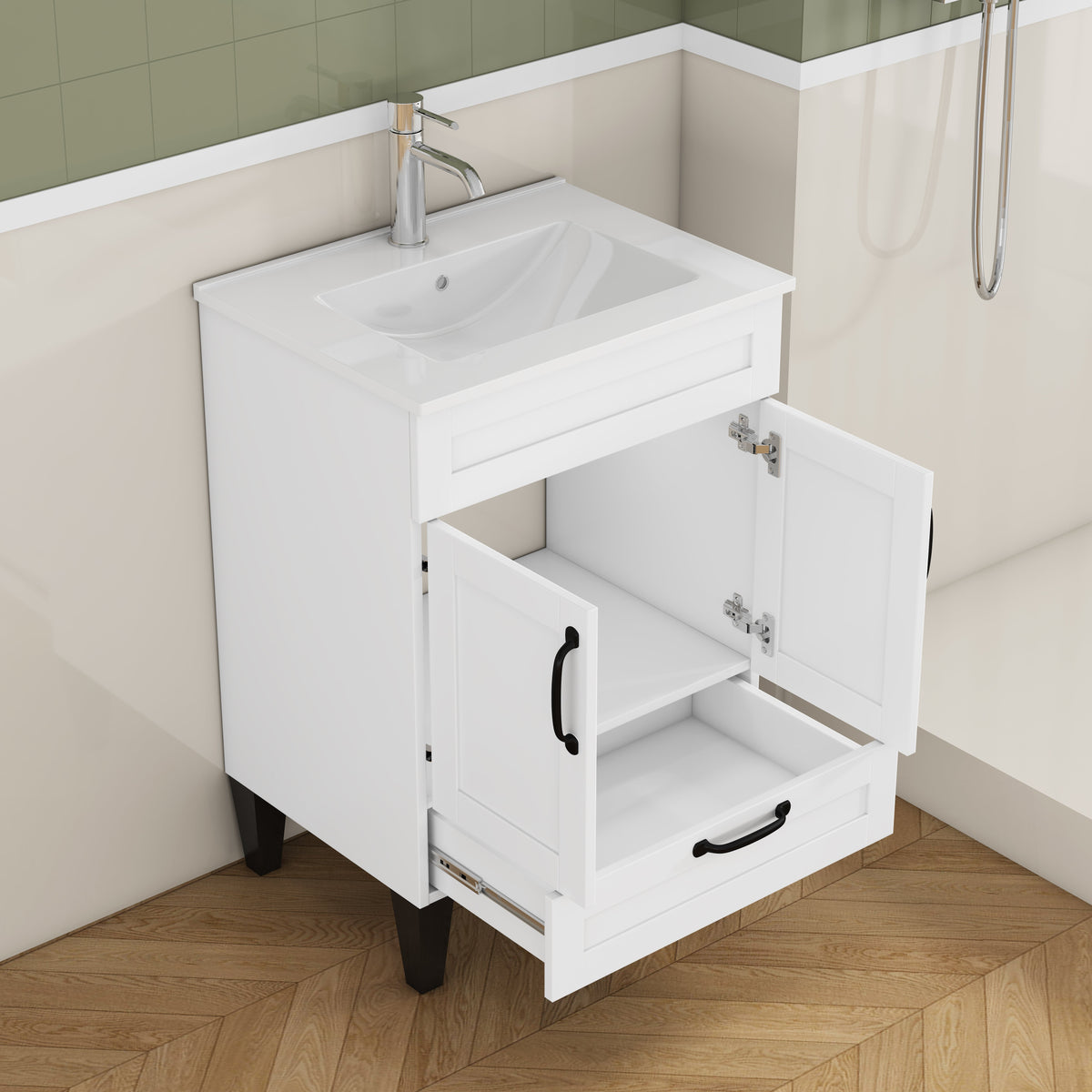 24-Inch Bathroom Vanity With Sink Combo