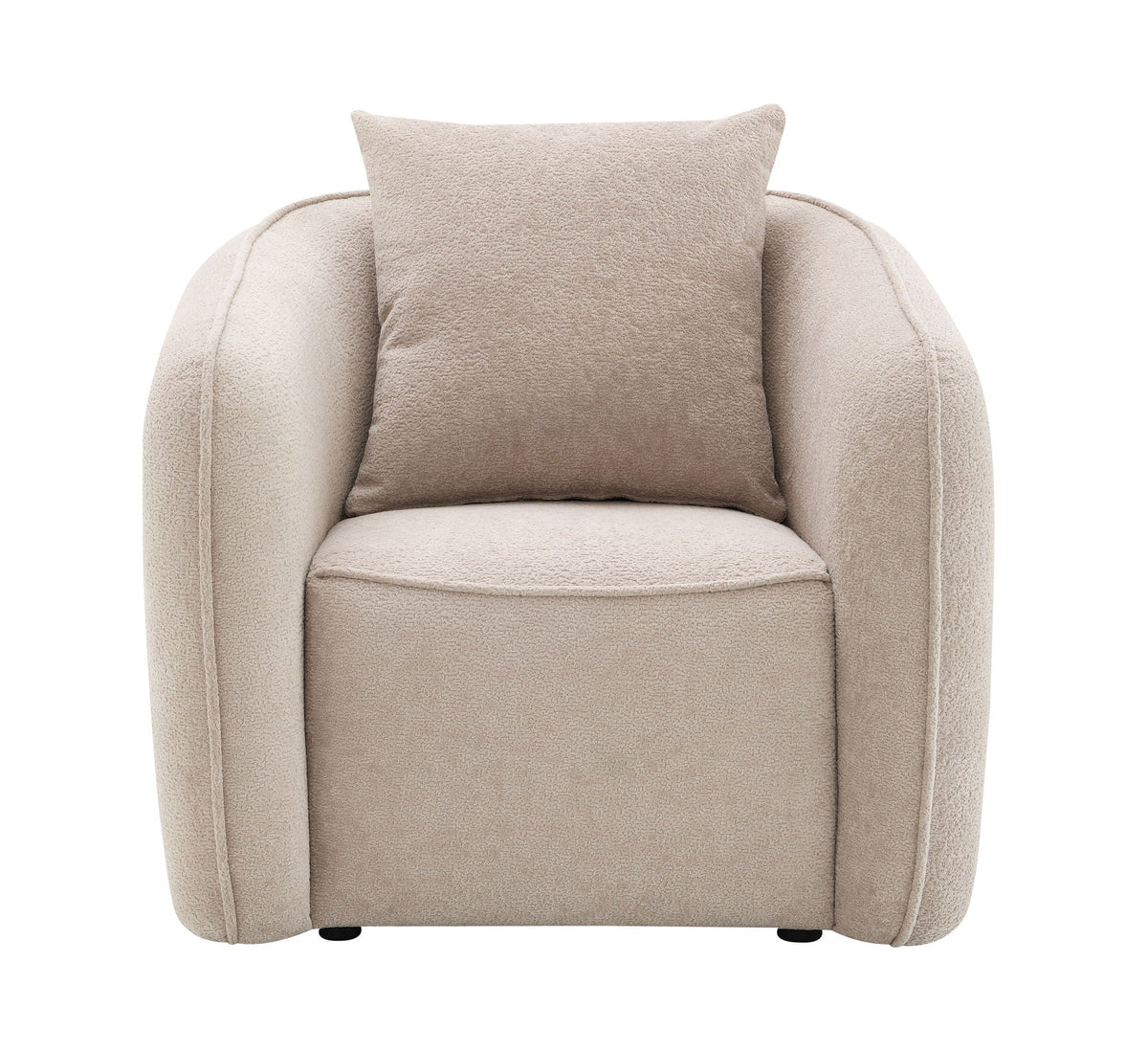 Keith Chenille Armchair With 1 Matching Color Toss Pillow