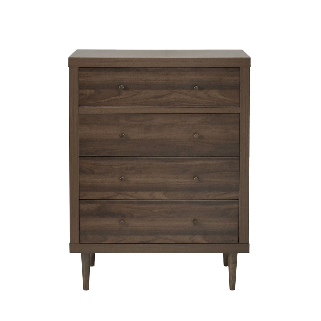 Farhart Mid Century Modern 4 Drawer Dresser - Walnut