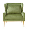 Elegant Curved Armrest Accent Armchair