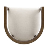Modern Rubberwood Bar Stool Set with Upholstered Seats