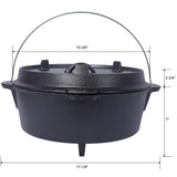 Pre-Seasoned Cast Iron Dutch Oven With Skillet Lid