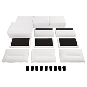 Granholm - Upholstered Curved Arm Sectional Sofa - White