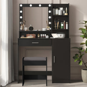 Vanity Desk with Mirror & Light