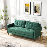 74'-High-Resilience-three-seater-Sofa,-Wooden-Frame-3-Seat-Sofa,-Comfy-,-Modern-Upholstered-Sofa,-Living-Room-Bedroom-Apartment-,Green-