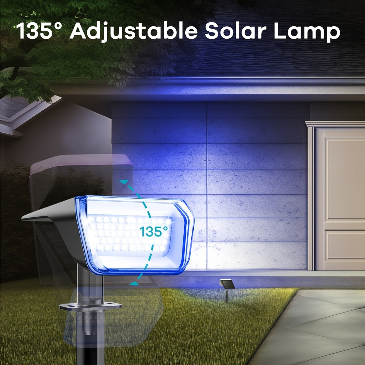 RGB Solar Spotlights Outdoor – Color Changing Waterproof Lights for Yard & Garden
