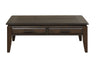 Traditional Table With Storage with Drawer - Dark Brown