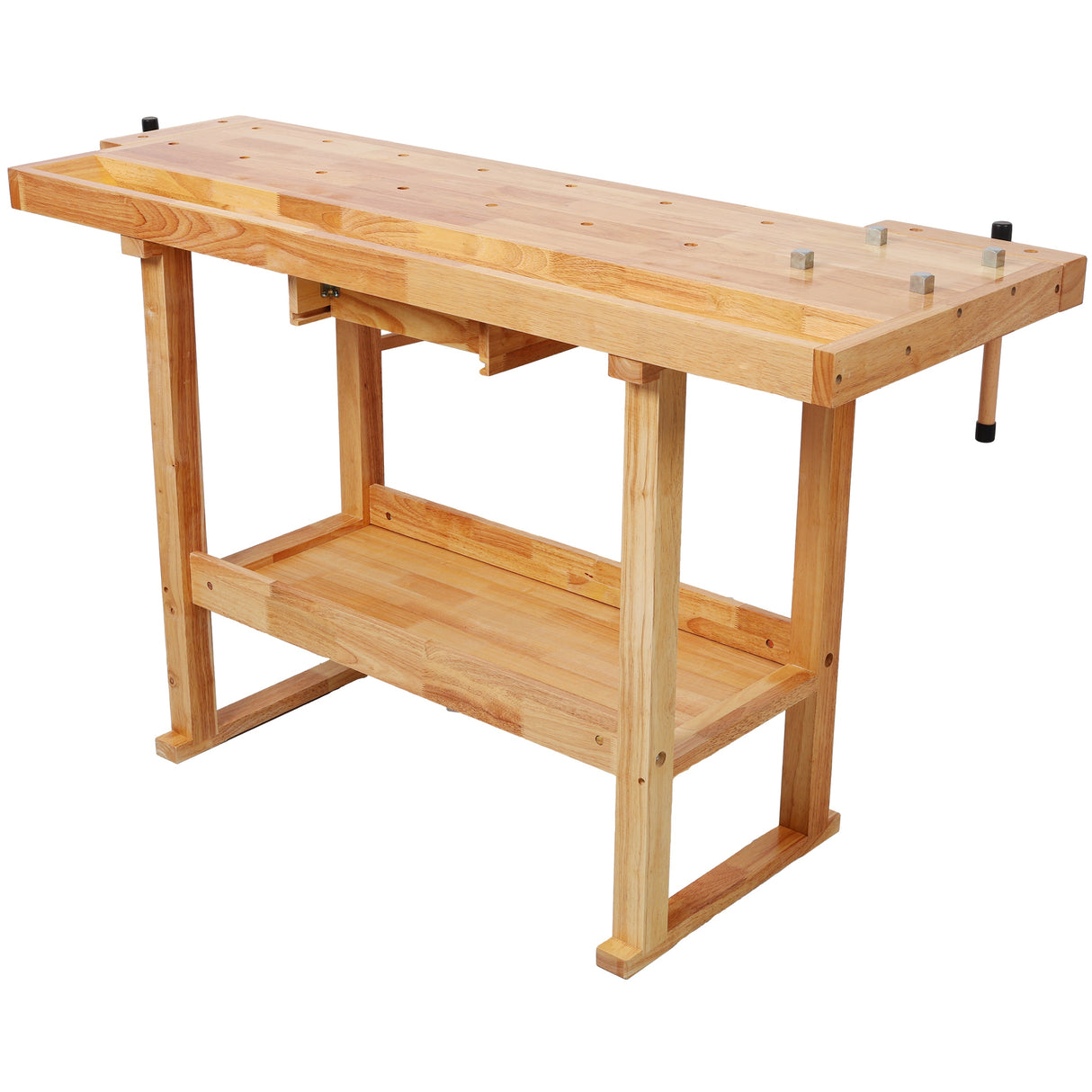 55" Wood Workbench – Heavy Duty with Storage