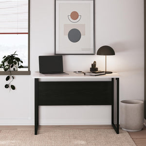 Sorina Writing Desk - White / Light Oak