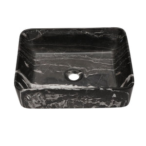 Rectangular Vessel Bathroom Sink - Black / Gray