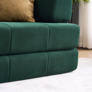 Folding Sofa Bed 78.5" Convertible Couch with 2 Pillows