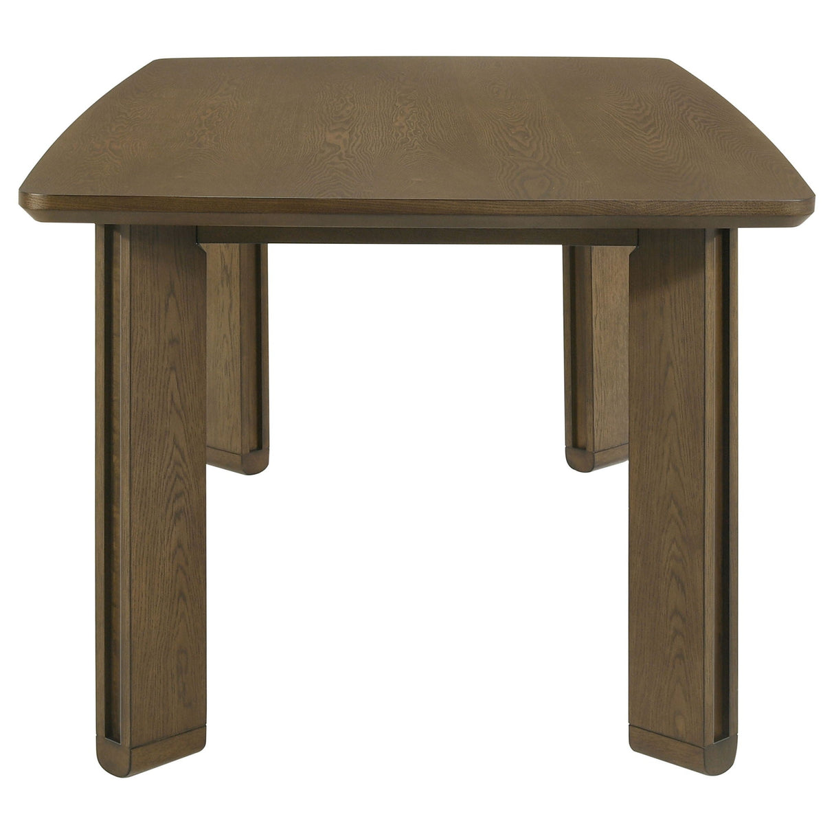 Crispin - 7 Piece Rectangular Dining Table Set With Upholstered Chairs - Brown