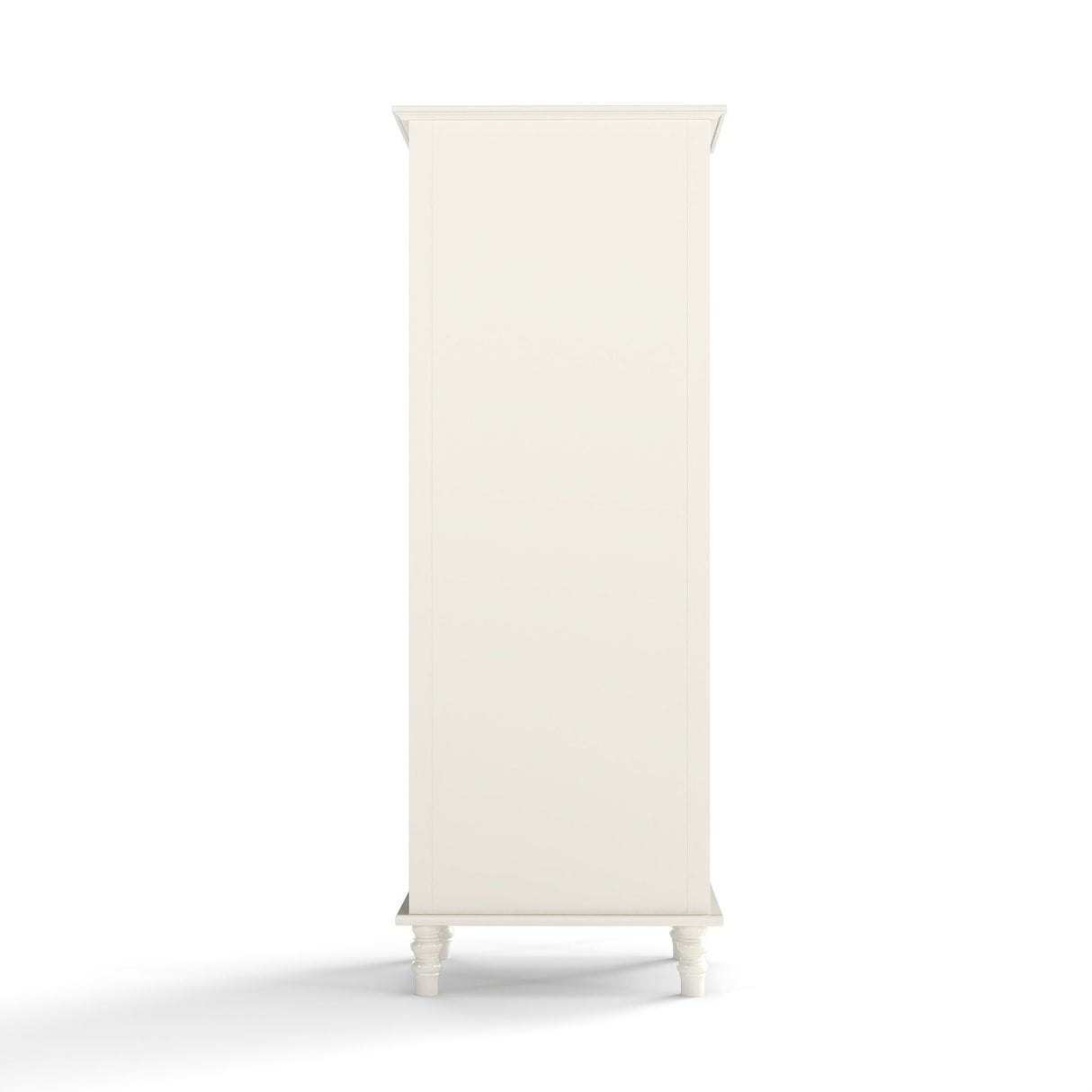 Minimalism Buffet Cabinet With Glass Doors And Double Drawer