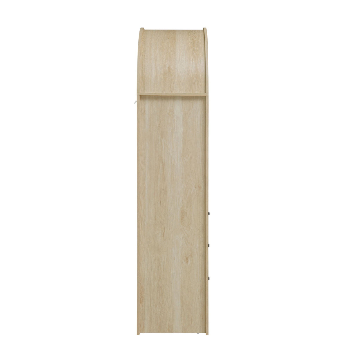 Arched Kitchen Pantry, Modern Farmhouse Wood Kitchen Storage Cabinets, Arched Storage Display Cabinet With Adjustable Shelves, Versatile Cupboard For Kitchen, Dining Room, Living Room - Natural