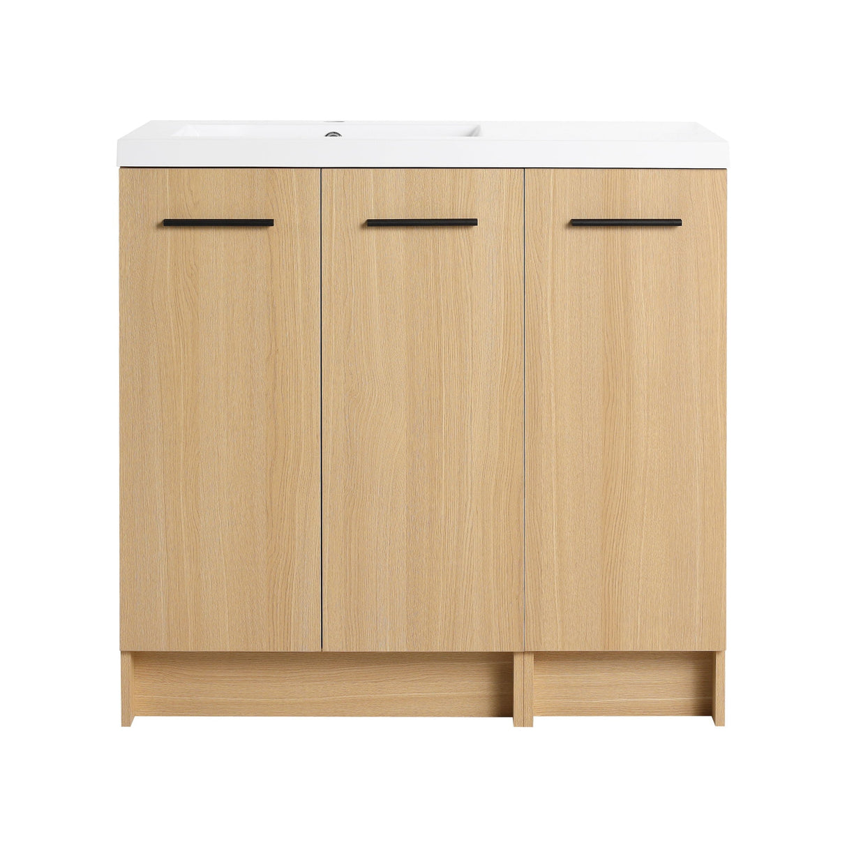 Wall Mounted Floating Bathroom Vanity With Sink, 3 Door Modular Cabinet