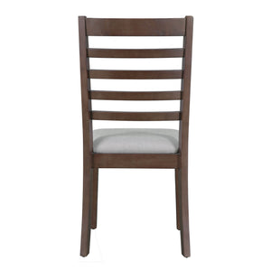 Upholstered Armless Chairs With High Ladder Back